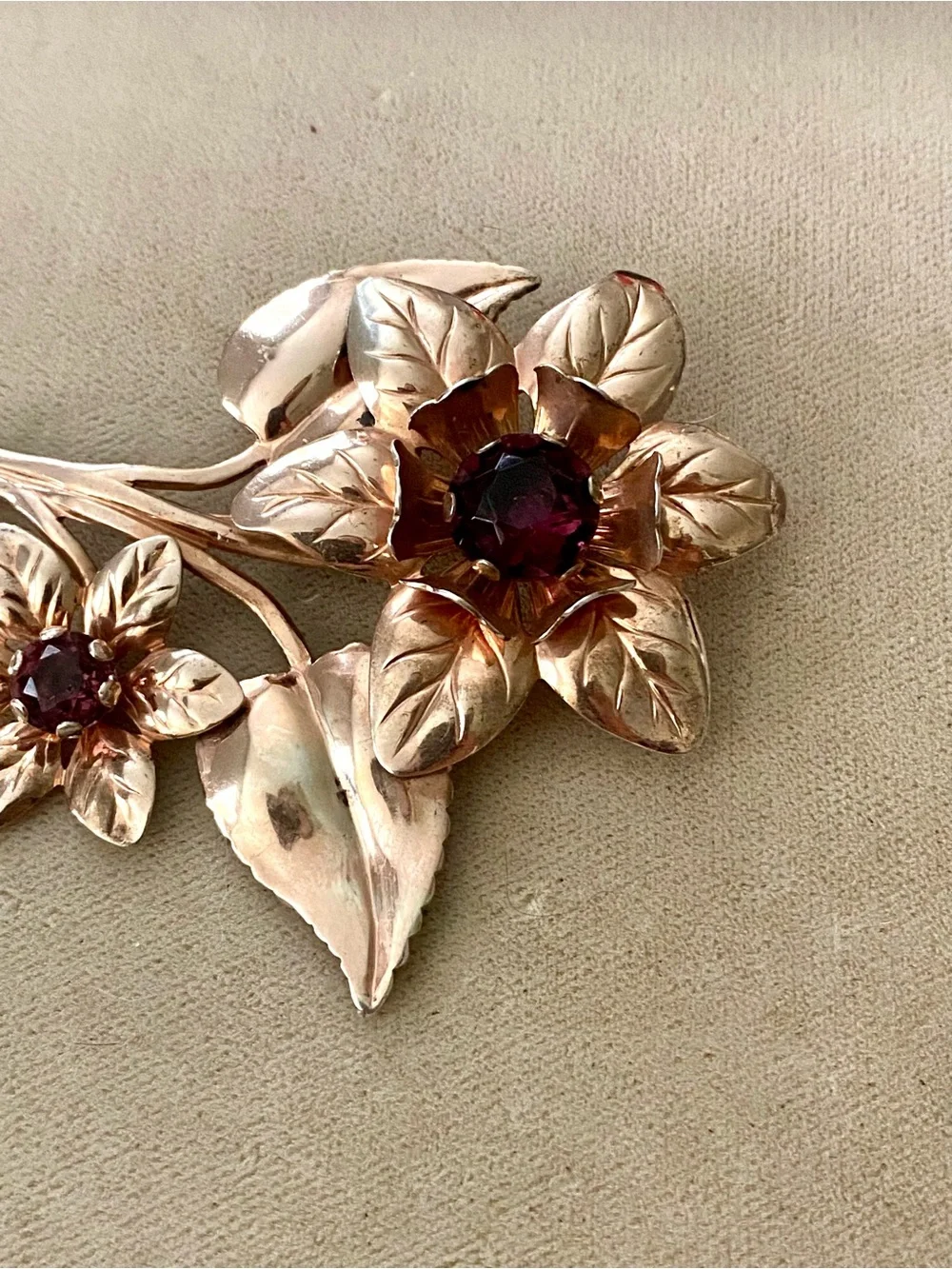 1940’s Sterling Silver Flower Brooch 925